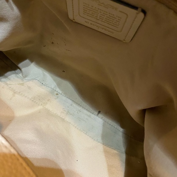 Coach double strap tan bag no A1757-F57545 3 compartment *Please note ink marks - Picture 6 of 14